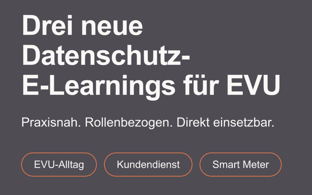 Drei neue Datenschutz-E-Learnings für EVU